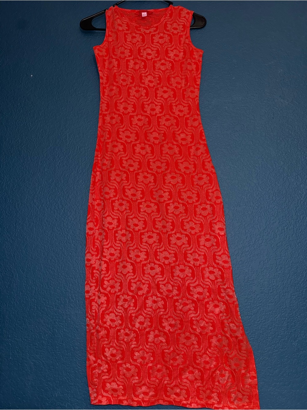 Eckhaus Latta Sleeveless Red Maxi Dress